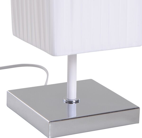HOMCOM Lampă de Podea cu Design Modern pentru Living, 14x14x120 cm, Alb | Aosom Romania