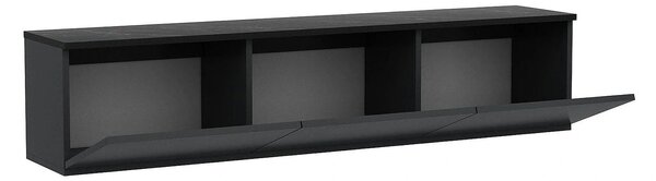 Comoda TV NEON ILLUMINATED, gri antracit, PAL melaminat, 160x32x35 cm