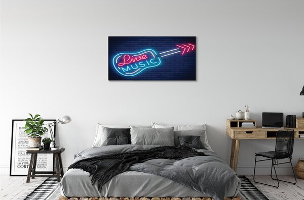 Tablouri canvas neon semn chitara