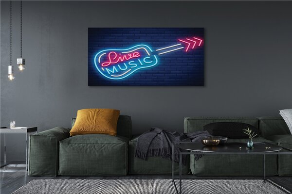 Tablouri canvas neon semn chitara