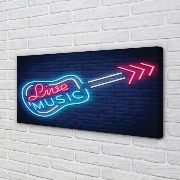 Tablouri canvas neon semn chitara