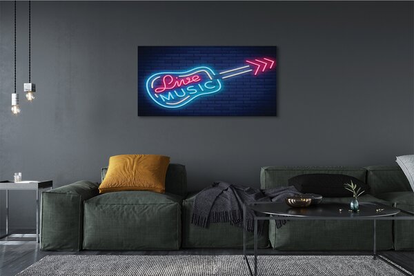 Tablouri canvas neon semn chitara