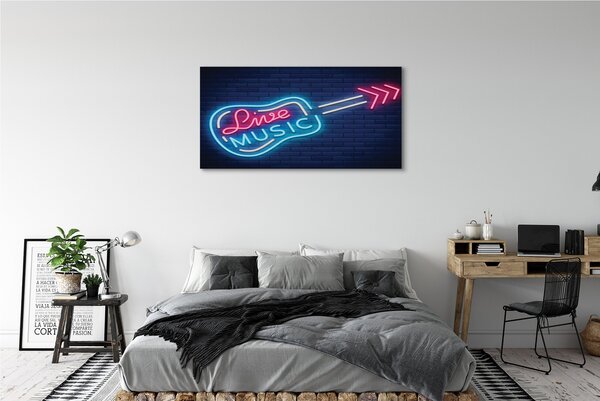Tablouri canvas neon semn chitara
