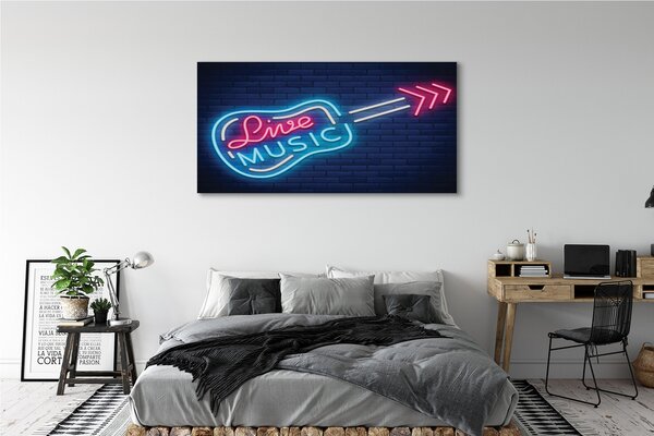 Tablouri canvas neon semn chitara