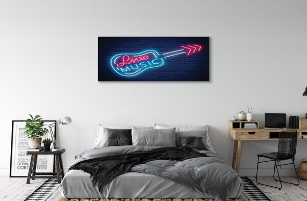 Tablouri canvas neon semn chitara