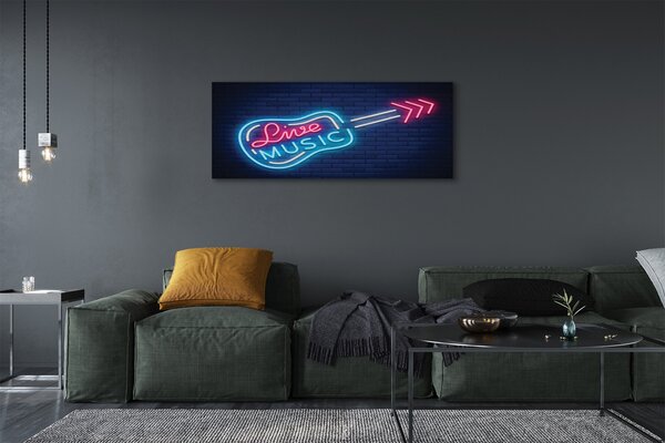 Tablouri canvas neon semn chitara