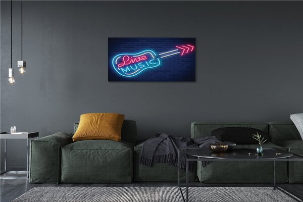 Tablouri canvas neon semn chitara