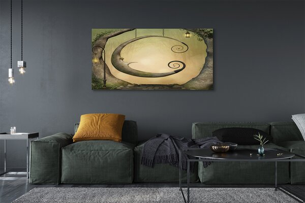 Tablouri canvas lumini de copaci de pădure