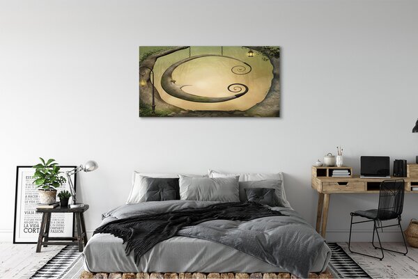 Tablouri canvas lumini de copaci de pădure