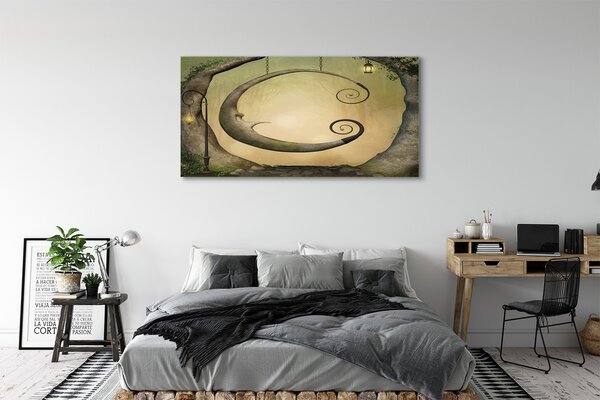 Tablouri canvas lumini de copaci de pădure
