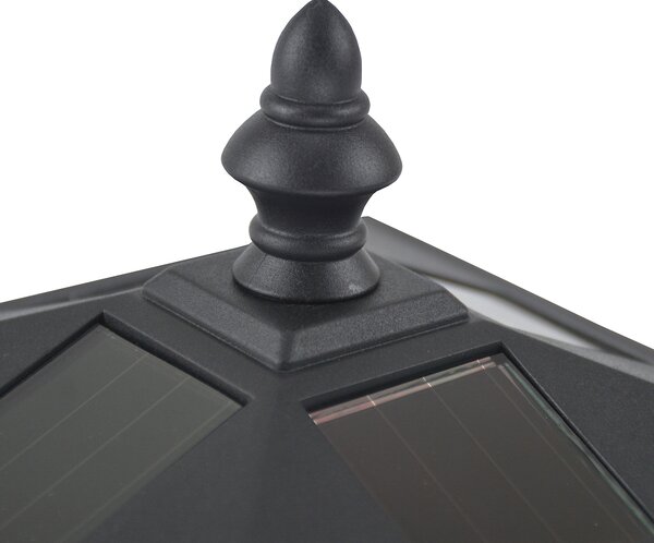 Outsunny Felinar de Grădină Led cu Panouri Solare, 120cm, Negru | Aosom Romania