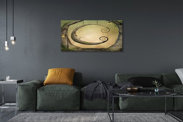 Tablouri canvas lumini de copaci de pădure
