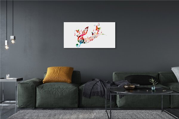 Tablouri canvas fluturi colorat note