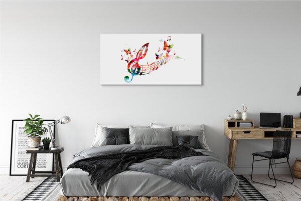 Tablouri canvas fluturi colorat note