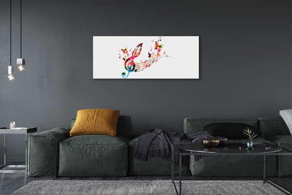 Tablouri canvas fluturi colorat note