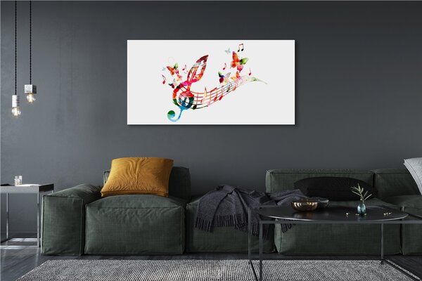 Tablouri canvas fluturi colorat note