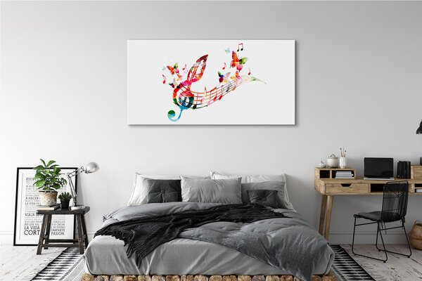 Tablouri canvas fluturi colorat note