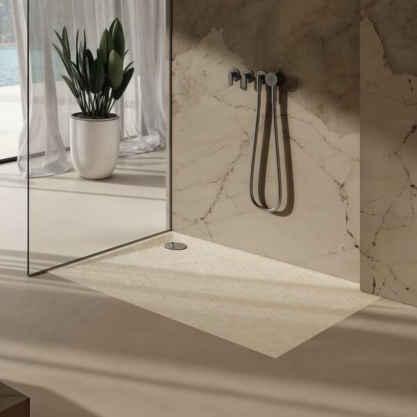 Schedline Libra Cashmere Stone cădiță de duș dreptunghiulară 100x70 cm bej 3SP.L1P-70100/PK/ST