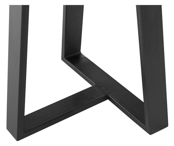 Masuta cafea Jason 2, negru cu efect de marmura, ceramica/metal, 40x50