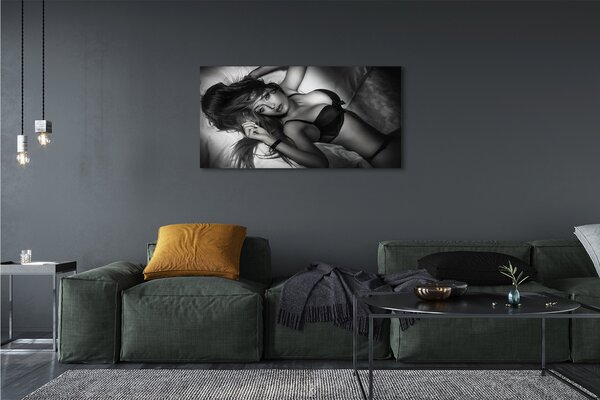 Tablouri canvas Femeie alb-negru
