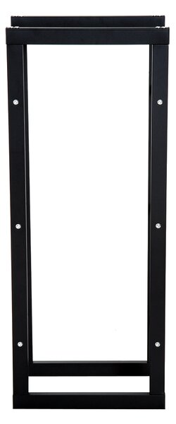 Raft pentru Lemne pentru interior/exterior, din fier, Negru, 40x25x100cm HOMCOM | Aosom Romania
