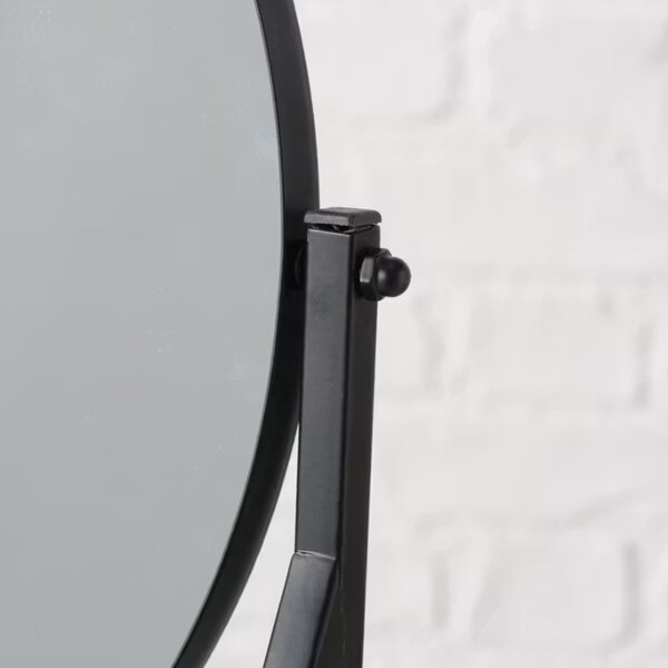 Oglinda cosmetica ACAPULCO cu polita 50,5 cm, neagra