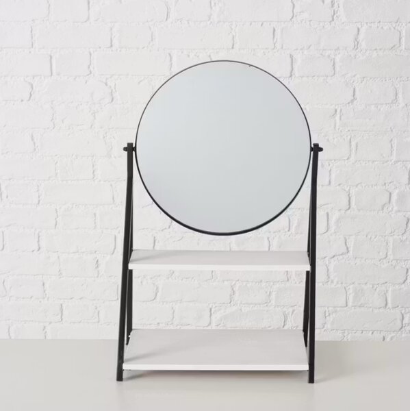 Oglinda cosmetica ACAPULCO cu polita 50,5 cm, neagra