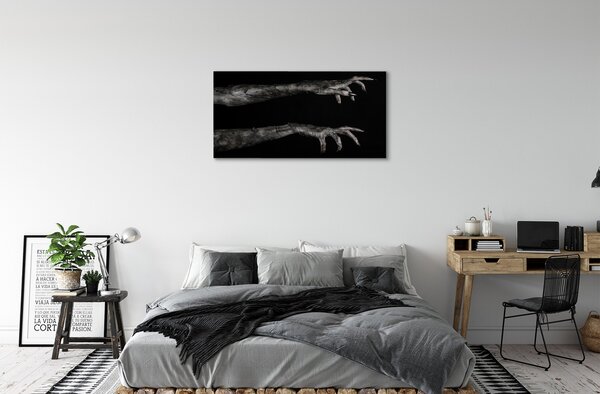 Tablouri canvas mâinile murdare fundal negru
