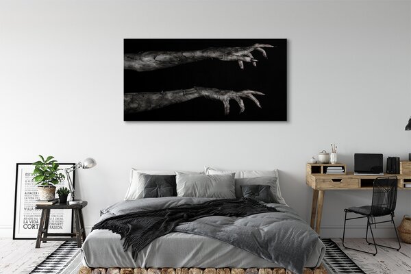 Tablouri canvas mâinile murdare fundal negru