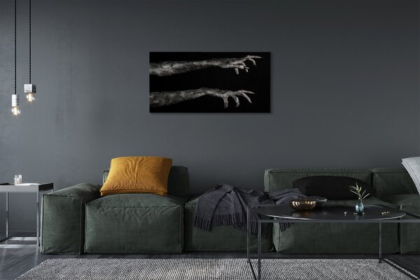 Tablouri canvas mâinile murdare fundal negru