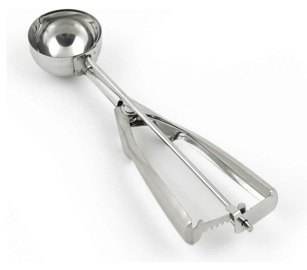 Lingura pentru inghetata C-ZZ-16027, crom, metal, 6x22 cm