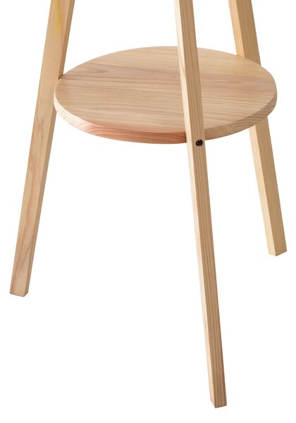 HOMCOM Lampa de Podea din Lemn cu Intrerupator de Pedala, Design Modern, pentru Living sau Dormitor, 154cm Inaltime | Aosom Romania