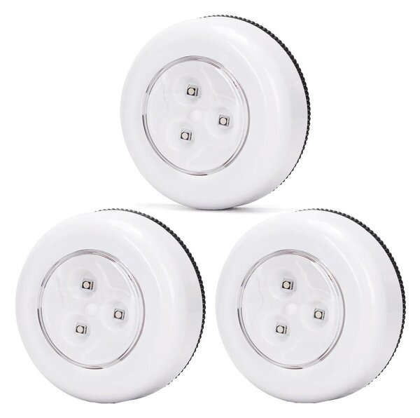 Aigostar - Set 3x lămpi de veghe LED RGB, portabile, alimentare 3x AAA + telecomandă