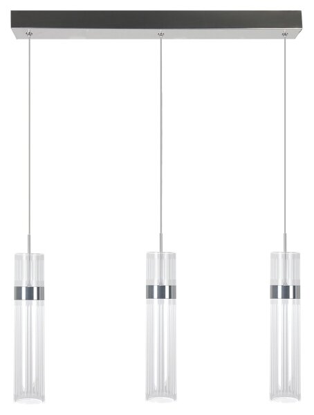 Pendul LED pe cablu AMBIENTE 3xLED/6W/230V 3000/4000/6000K crom lucios