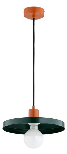 Pendul pe cablu LITO, 1xE27/15W/230V, verde/cupru