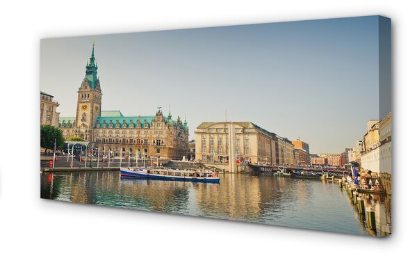 Tablouri canvas Germania Hamburg River Cathedral