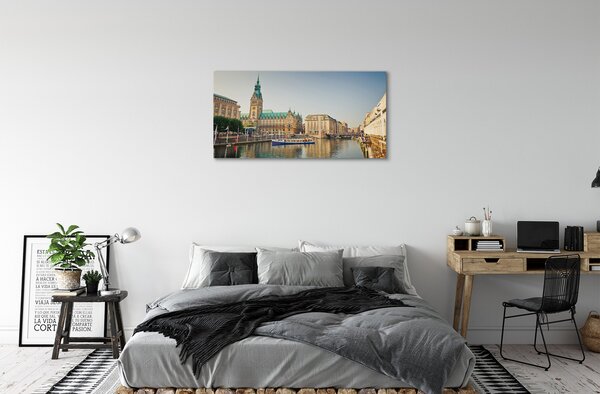 Tablouri canvas Germania Hamburg River Cathedral