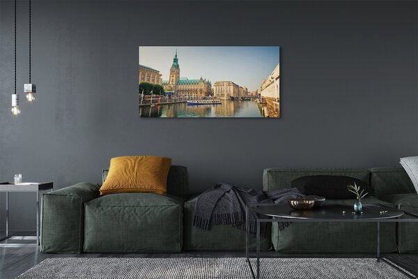 Tablouri canvas Germania Hamburg River Cathedral