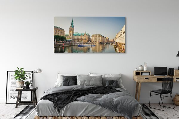 Tablouri canvas Germania Hamburg River Cathedral