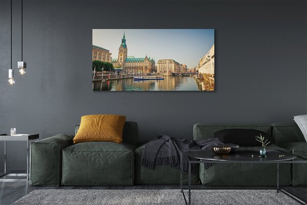 Tablouri canvas Germania Hamburg River Cathedral