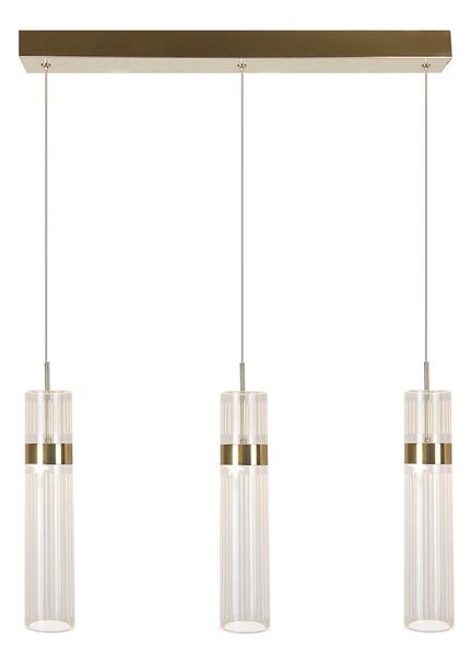 Lustră LED pe cablu AMBIENTE 3xLED/6W/230V 3000/4000/6000K aurie