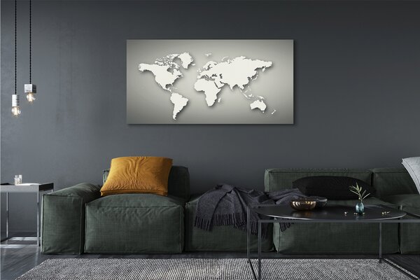 Tablouri canvas fundal gri harta alb