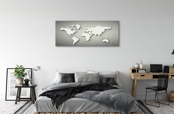 Tablouri canvas fundal gri harta alb