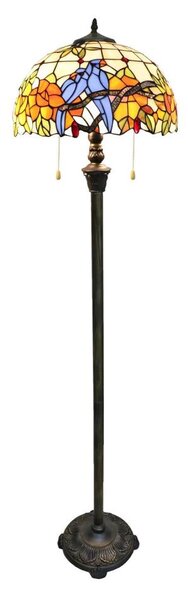 Brilagi - Lampă de podea Tiffany JUNGLE din vitralii 2xE27/60W/230V