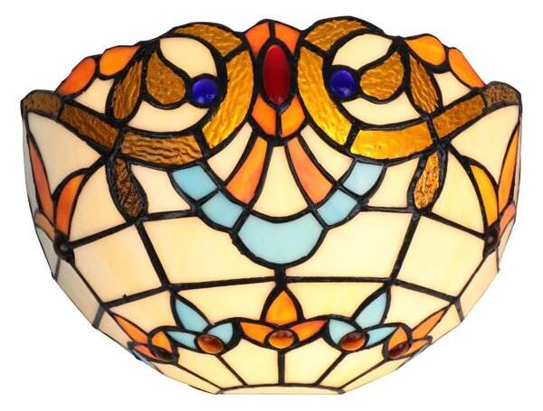 Brilagi - Aplică de perete Tiffany din vitralii MIRABELLA, 1x E14, 40W, 230V