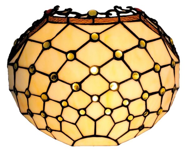 Brilagi - Aplică de perete Tiffany din vitraliu IVORIU 1xE14/40W/230V