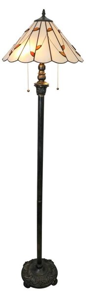 Brilagi - Lampă de podea Tiffany FOLIA, cu vitralii, 2xE27/60W/230V