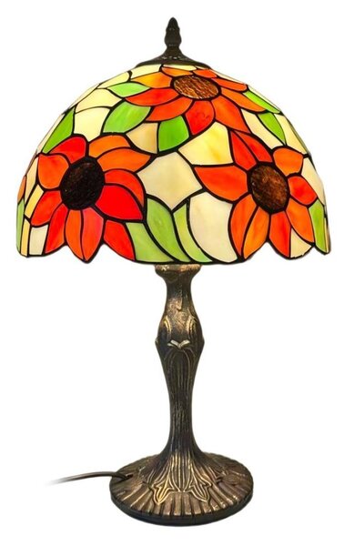 Brilagi - Lampă de masă Tiffany din vitralii SUNFLOWER 1xE27/60W/230V