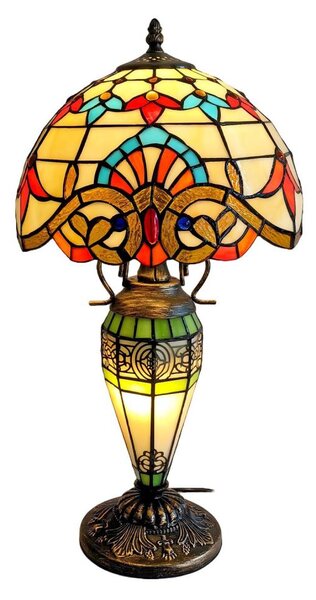 Brilagi - Lampă de masă Tiffany MIRABELLA 1xE27/60W/230V + 1xE14/40W