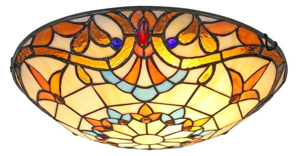 Brilagi - Plafonieră Tiffany din vitralii MIRABELLA, 2xE27/60W/230V, diam. 40 cm